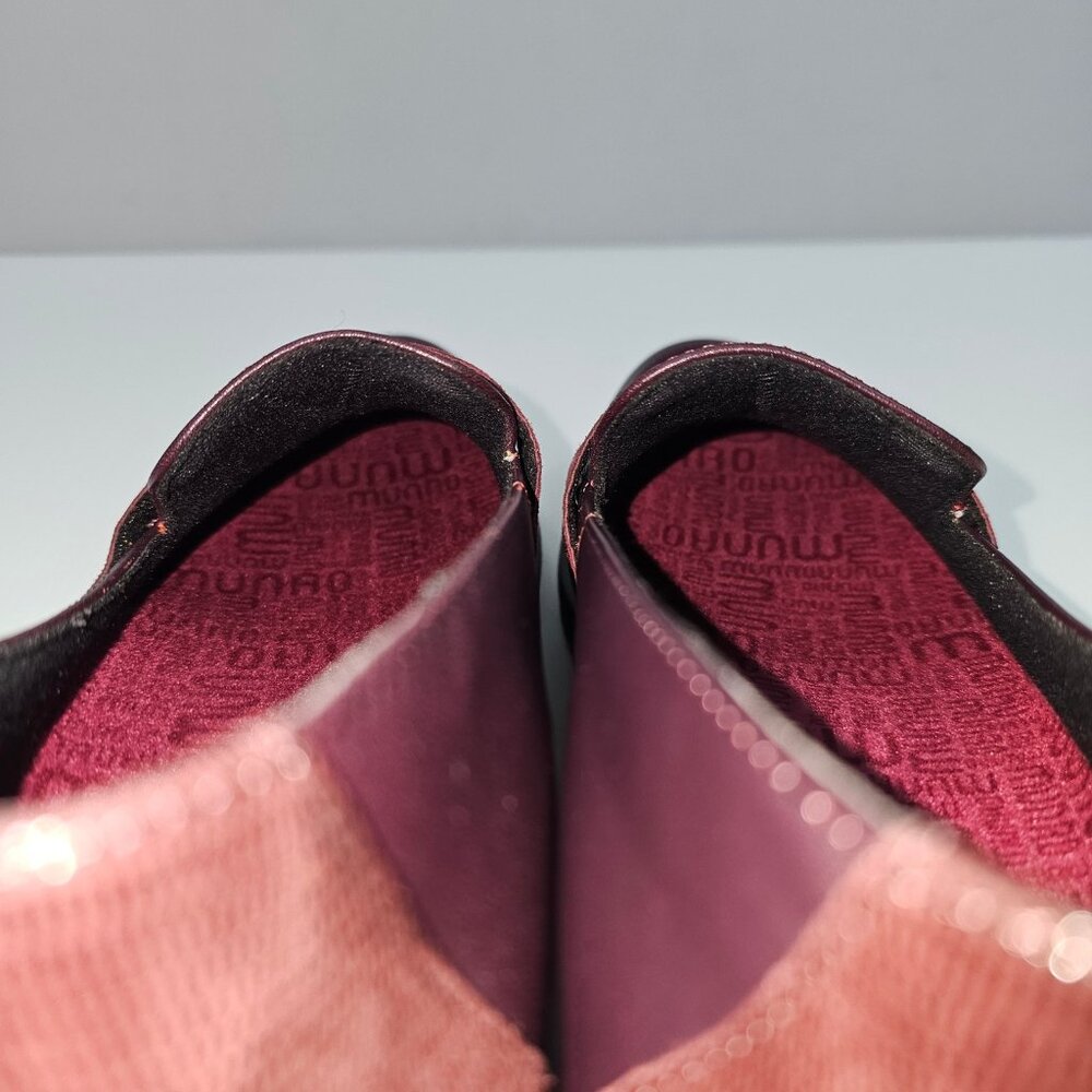 Munro Geena Comfort Loafer Womens 8.5 NARROW Burgundy Wine Leather Slip On NEW - Picture 9 of 14